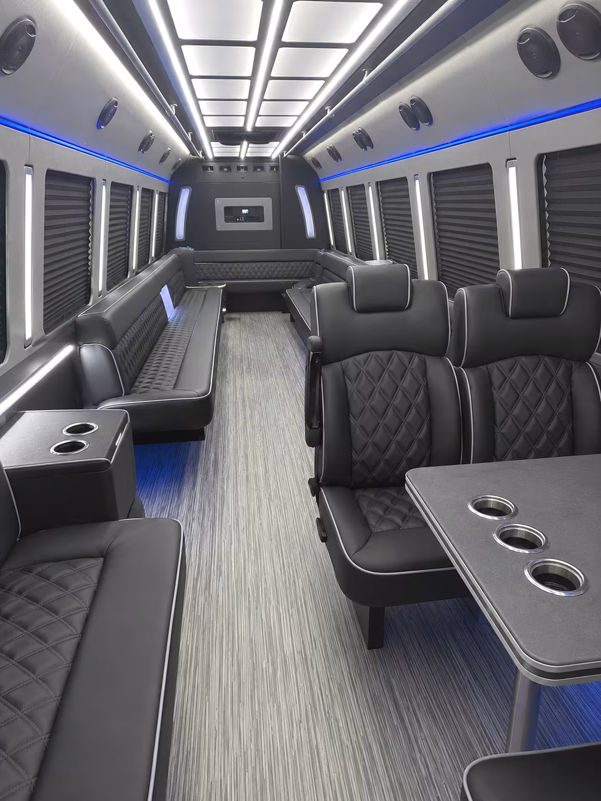san ramon 25 passenger party bus inside