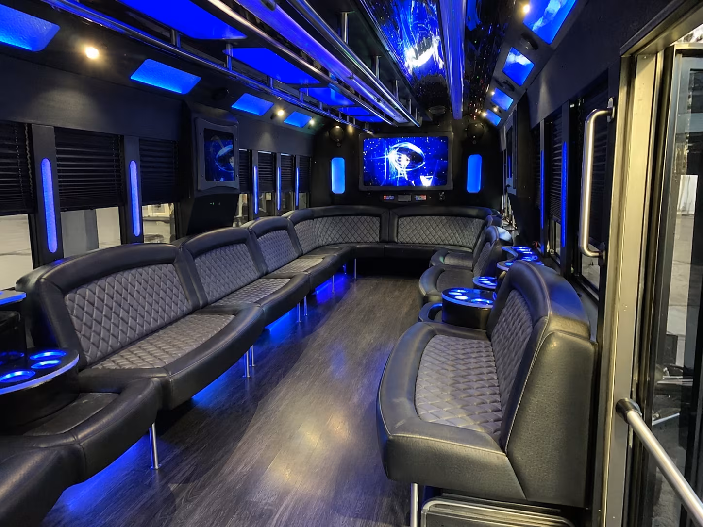 san ramon 28 passenger party bus interior