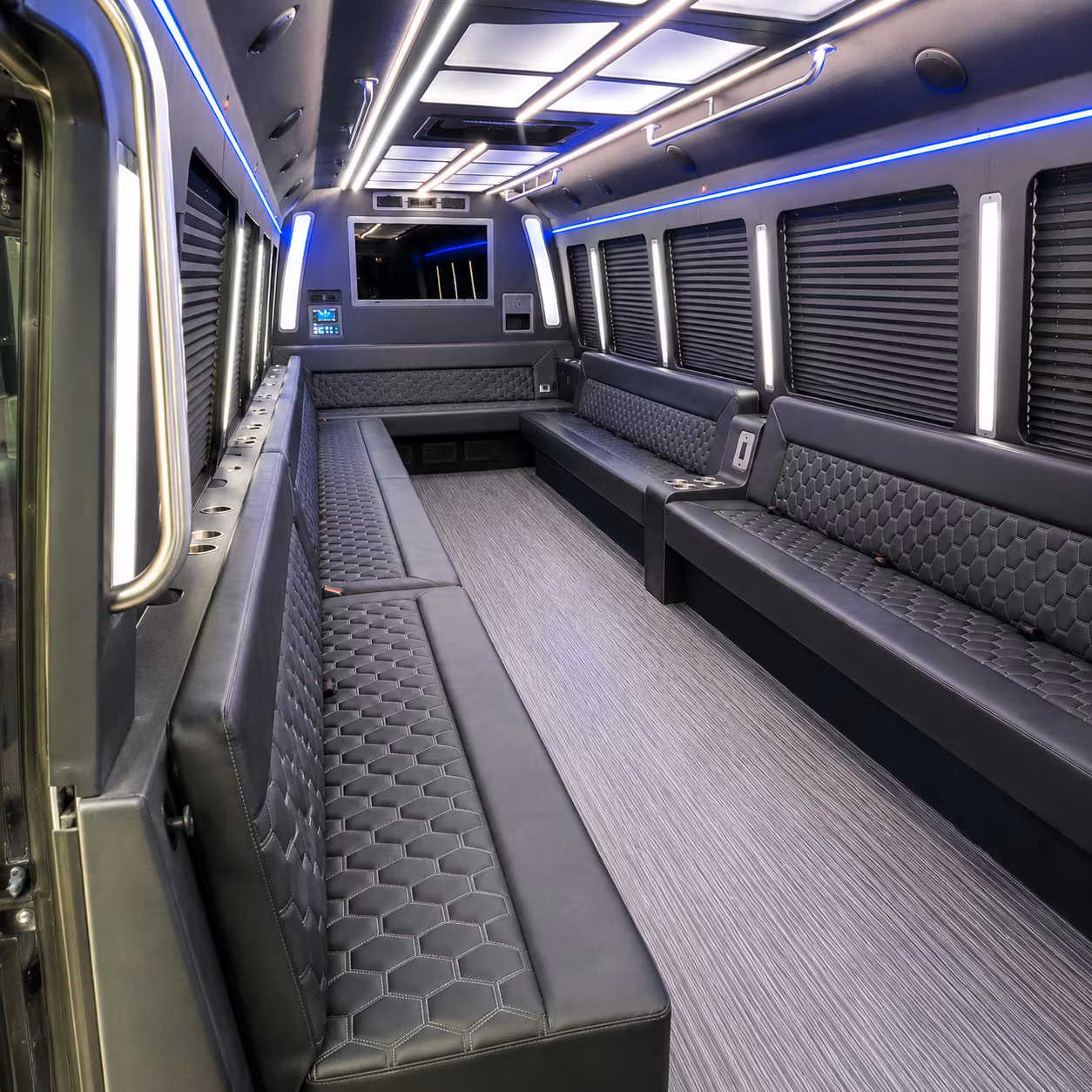san ramon 40 passenger party bus interior